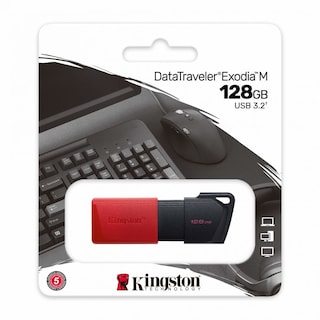 Foto 2 | Foto 2 | Memoria Usb Kingston Datatraveler Exodia M 128gb Usb-a Negro/rojo