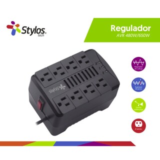 Foto 2 | Foto 2 | Regulador Stylos Stre650b 650w 1200va 8 Salidas Negro