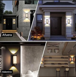 Foto 2 | Foto 2 | Lámpara De Pared Impermeable Led Luz Cálida Para Exteriors