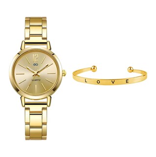Foto 1 | Foto 1 | Set De Reloj De Cuarzo Para Mujer Con Pulsera Incluida Eo Safe Imports Esi-21486 Dorado