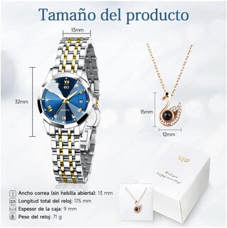 Foto 4 | Foto 4 | Reloj De Mujer Lige Con Collar Eo Safe Imports Esi-21473 Azul