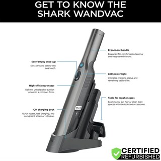 Foto 4 | Foto 4 | Reacondicionado Aspirador Portátil Shark Qv201bk Wandvac Black Con Cargador - Venta Internacional.