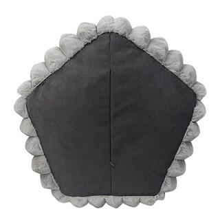 Foto 6 | Foto 6 | Puff Sacoos Reposapies Peluche Suave Gris Claro