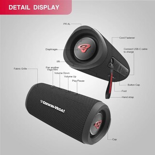 Foto 2 | Foto 2 | Bocina Avanzada Bluetooth Con Extra Bass Vega Mini Black