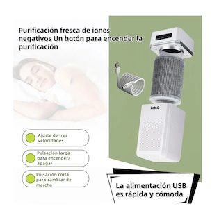 Foto 5 | Foto 5 | Purificador De Aire Hepa Para Casa Purificador Aire Portátil Blanco