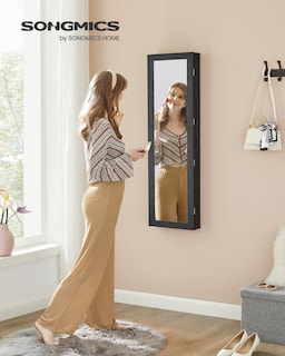 Foto 2 | Foto 2 | Clóset De Joyería Con Espejo De 6 Ledes Con Cerradura Para Pared O Puerta Con Espejo