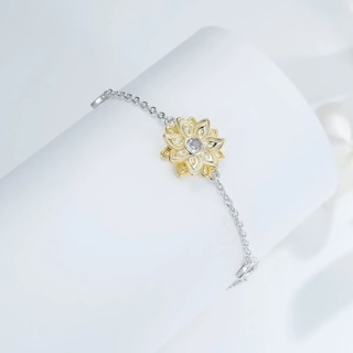 Foto 3 | Foto 3 | ''pulseras De Girasol Plata 925 Joyeria Regalo Para Mujeres Plateado ''