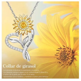 Foto 2 | Foto 2 | Xtellar Joyeria Mujer Collare Chapado De Plata 925 Collares Girasol Dijes