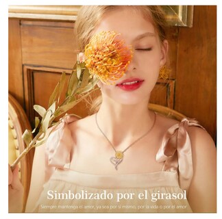 Foto 3 | Foto 3 | Xtellar Joyeria Mujer Collare Chapado De Plata 925 Collares Girasol Dijes