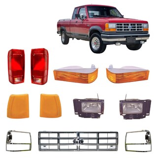 Foto 1 | Foto 1 | Parrilla Cromo Con Faros Cuartos Calaveras Y Biseles Ranger 89 90 91 92