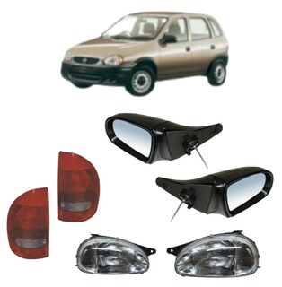 Foto 1 | Foto 1 | Faros Chevy 94 95 96 97 98 99 00 01 02 03 Rayado Con Espejo Y Calaveras 5 Pts Swing