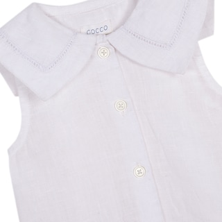 Foto 3 | Foto 3 | Blusa Sin Mangas Con Cuello Grande Para Bebe Niña Gocco Color Blanco