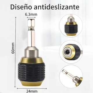 Foto 6 | Foto 6 | ''adaptador De Broca De Cambio Rápido De 6 Piezas ''