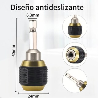 Foto 6 | Foto 6 | ''adaptador De Broca De Cambio Rápido De 6 Piezas ''
