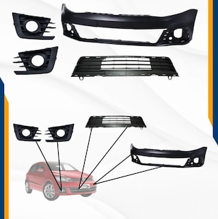 Foto 2 | Foto 2 | Fascia Delantera Gol 17 18 Con Rejillas Con Hoyo