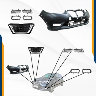 Foto 2 | Foto 2 | Fascia Delantera Nissan Kicks 17 18 19 20 Con Parrilla Y Neblineros