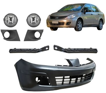 Foto 1 | Foto 1 | Fascia Delantera Tiida 0708 09 10 11 12 13 14 15 16 17 Con Guias Y Neblineros