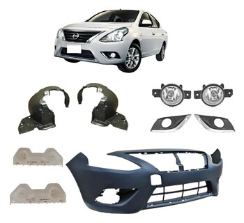 Foto 1 | Foto 1 | Fascia Delantera Versa 15 16 17 18 19 20 V-drive 21 22 23 24 Con Faros De Niebla Guias Y Tolvas