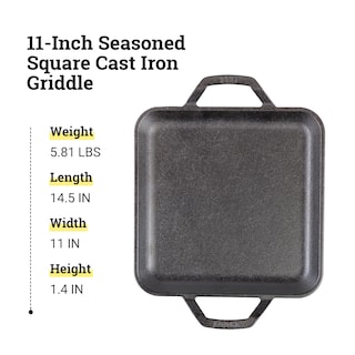Foto 7 | Foto 7 | Cuadrado De Hierro Fundido De La Colección Chef De Griddle Lodge 28 Cm - Venta Internacional.