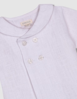 Foto 3 | Foto 3 | Camisa Cruzada En Lino Para Bebe Niño Gocco Color Blanco