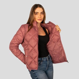 Foto 4 | Foto 4 | Chamarra Para Mujer Capitonada Con Diseño En Rombos Rosa