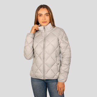 Foto 3 | Foto 3 | Chamarra Para Mujer Capitonada Con Diseño En Rombos Gris