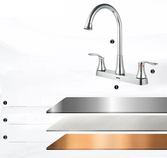 Foto 3 | Foto 3 | Grifo Fregadero Cocina Arco Giratorio 360inoxidable Plateado