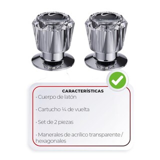 Foto 3 | Foto 3 | Juego De Llaves De Empotrar Soldables Con Manerales Acrílicos Primo Esencial Iusa