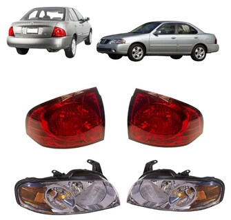 Foto 1 | Foto 1 | Faro Sentra Cromo 04 05 06 Con Calaveras Claras Rojas