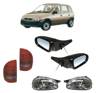 Foto 1 | Foto 1 | Faros Chevy 94 95 96 97 98 99 00 01 02 03 Liso Con Espejo Y Calaveras 5 Pts Swing