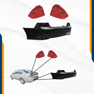 Foto 2 | Foto 2 | Fascia Trasera Civic 03 04 05 4 Pts Sedan Con Calaveras