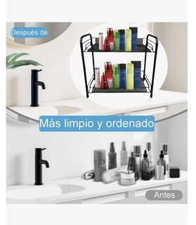 Foto 4 | Foto 4 | Almacenamiento Organizador De 2 Niveles Para Cocina Y Baño Negro