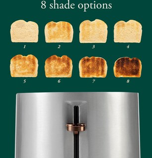 Foto 4 | Foto 4 | Ranuras Extra Anchas Para 2 Rebanadas Con Acabado Toaster Café Express Color Blanco - Venta Internacional.