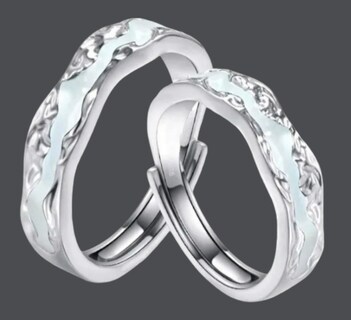 Foto 2 | Foto 2 | Anillos De Pareja Xtellar Chapado En Plata 925 Con Luz Nocturna Símbolo De Amor Y Compromiso