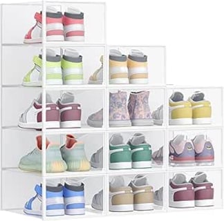 Foto 1 | Foto 1 | Cajas Para Zapatos Organizador De Zapatos De Plástico Juego De 12