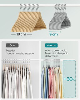 Foto 4 | Foto 4 | Perchas Infantiles Juego De 50 Perchas De Terciopelo Con Ganchos Perchas Antideslizantes Para Ropa Gris Paloma