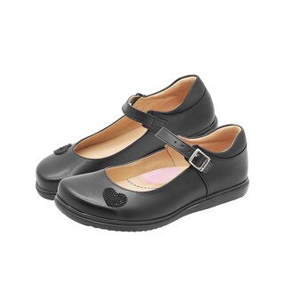 Foto 6 | Foto 6 | Zapato Escolar Para Niña Piel Yuyin Corazón Ajuste Hebilla 15-25.5 Negro