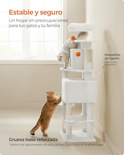 Foto 6 | Foto 6 | Árbol Para Gatos De 155 Cm De Altura 49 X 40 X 155 Cm Rascador Para Gatos Con 5 Postes