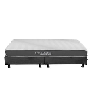 Foto 2 | Foto 2 | Colchón En Caja Dicasa Inabox + Box Color Gris Oscuro King Size + Almohadas Royal Twin + Protector Lux