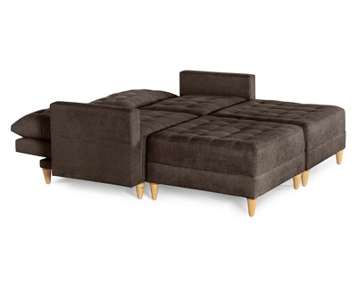 Foto 4 | Foto 4 | Sala De 4 Modúlos Makora Godric Con Memory Foam Color Chocolate Chenille Respaldo Reclinable De 3 Posiciones