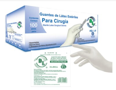 Foto 1 | Foto 1 | Guantes De Latex Para Cirugia Esteriles Y Desechables 100pz