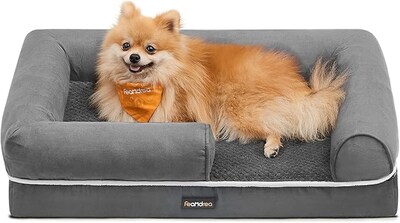 Foto 1 | Foto 1 | Cama Ortopédica Para Perros Sofá Para Mascotas Funda Extraíble Y Lavable 76 X 51 X 18 Cm Gris Claro