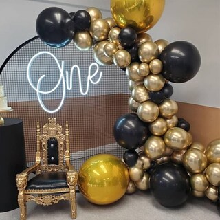 Foto 6 | Foto 6 | Kit De Guirnaldas Con Globos Jhesao Azul Marino Y Dorado 121 Piezas - Venta Internacional.
