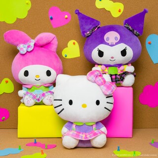 Foto 2 | Foto 2 | Peluche Jazwares Hello Kitty And Friends Kuromi Neon 30 Cm - Venta Internacional.