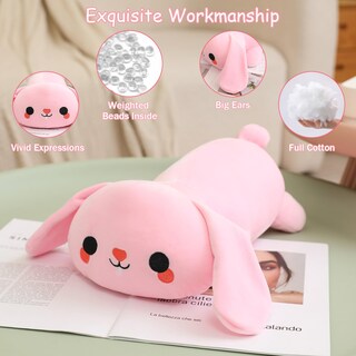 Foto 3 | Foto 3 | Peluche Con Forma De Conejito De Peluche Sqeqe  Pesa 35 Cm Y 0 7 Kg  Color Rosa - Venta Internacional.