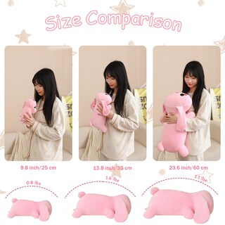 Foto 5 | Foto 5 | Peluche Con Forma De Conejito De Peluche Sqeqe  Pesa 35 Cm Y 0 7 Kg  Color Rosa - Venta Internacional.