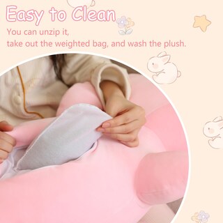 Foto 7 | Foto 7 | Peluche Con Forma De Conejito De Peluche Sqeqe  Pesa 35 Cm Y 0 7 Kg  Color Rosa - Venta Internacional.