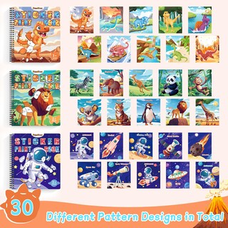 Foto 2 | Foto 2 | Sticker By Number Paint Books Perryhome Kids 4-8 Dinosaur - Venta Internacional.