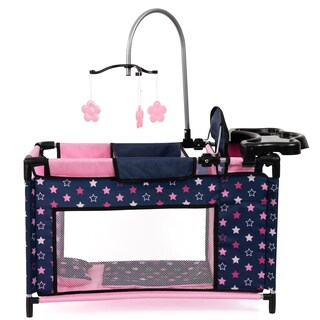 Foto 2 | Foto 2 | Parque Infantil Para Muñecas Bayer Cama Múltiple Estrellas De Hadas Azul Marino Y Rosa 18 Pulgadas - Venta Internacional.