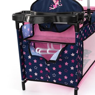 Foto 3 | Foto 3 | Parque Infantil Para Muñecas Bayer Cama Múltiple Estrellas De Hadas Azul Marino Y Rosa 18 Pulgadas - Venta Internacional.
